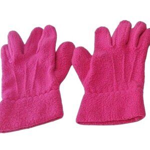 One Size Pink Fleece Pair Of Gloves 39a